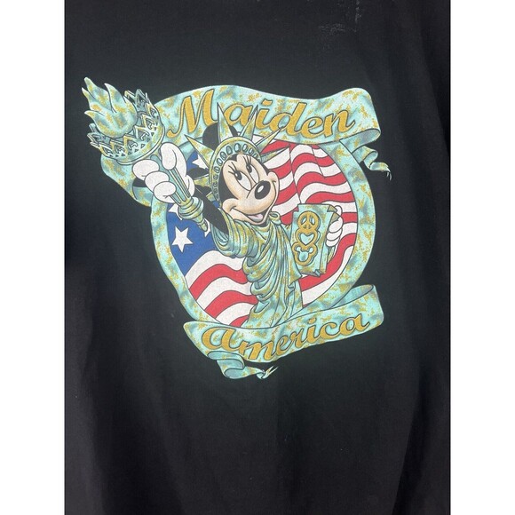 Vintage 90s Disney Minnie Mouse Maiden America NYC T Shirt L Puff Print - Picture 5 of 5